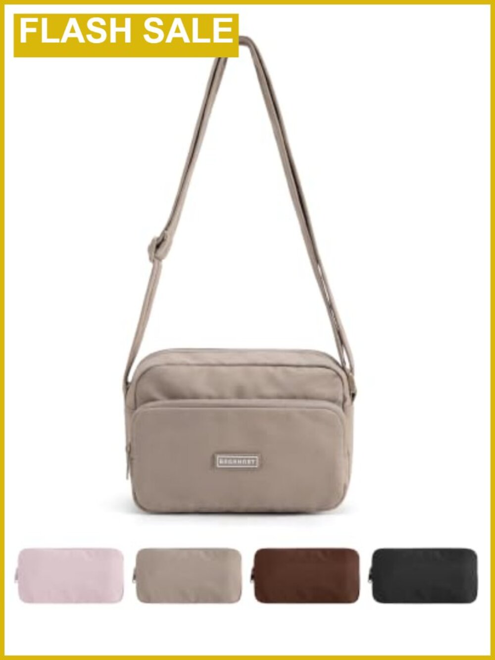 Mini Foldable Crossbody Bag Water-Resistant Travel Purse Adjustable Strap